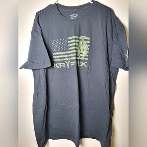 Men's Kryptek Flag And Spartan Helmet Short Sleeve, Size 3X